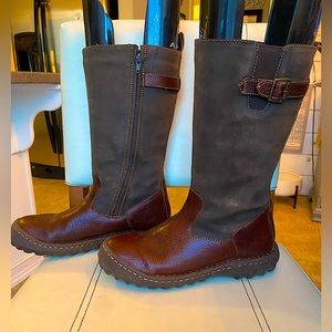 Born leather & suede mid- calf boots.  sz 9